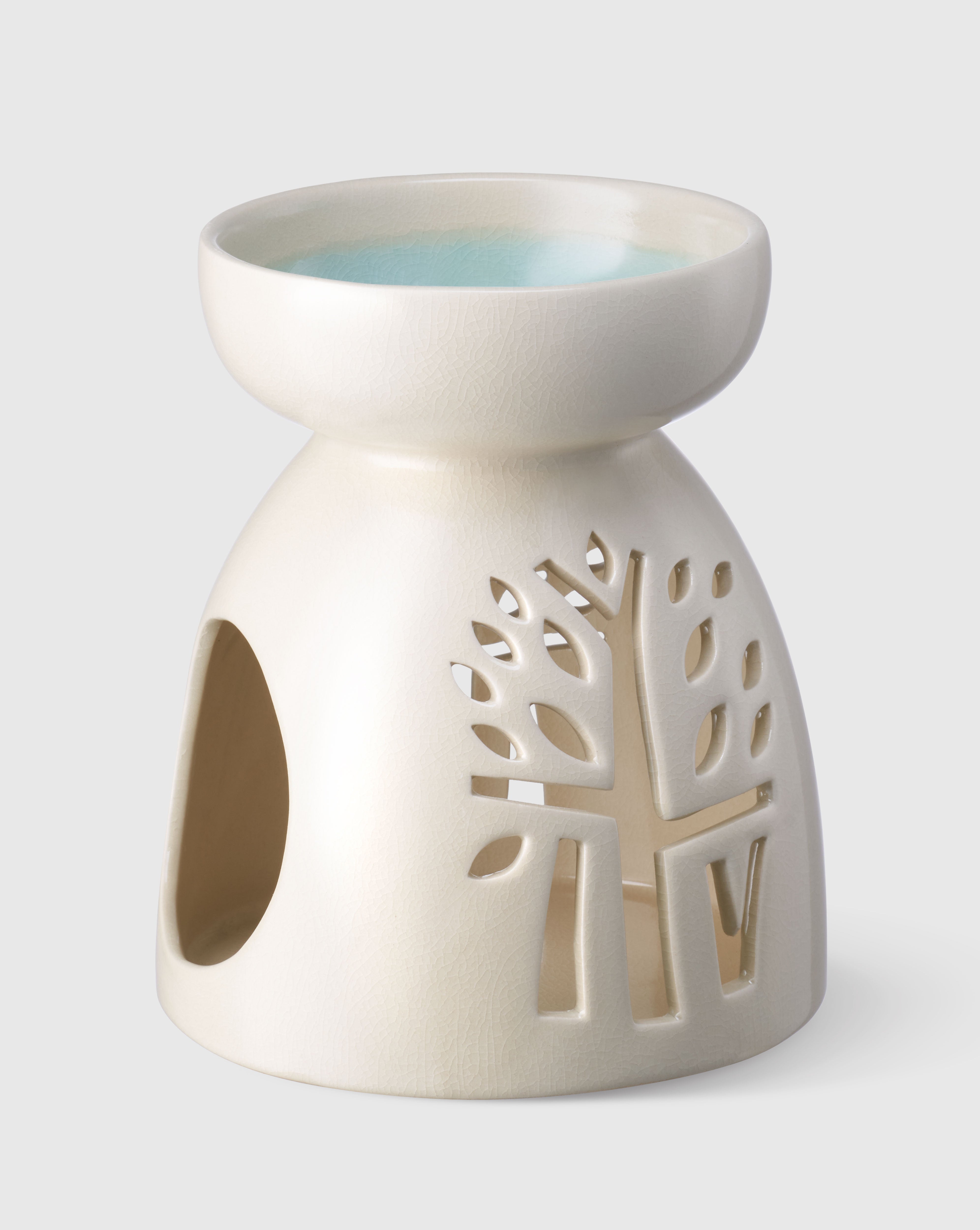 Oil burner Tree of Life natural ceramic