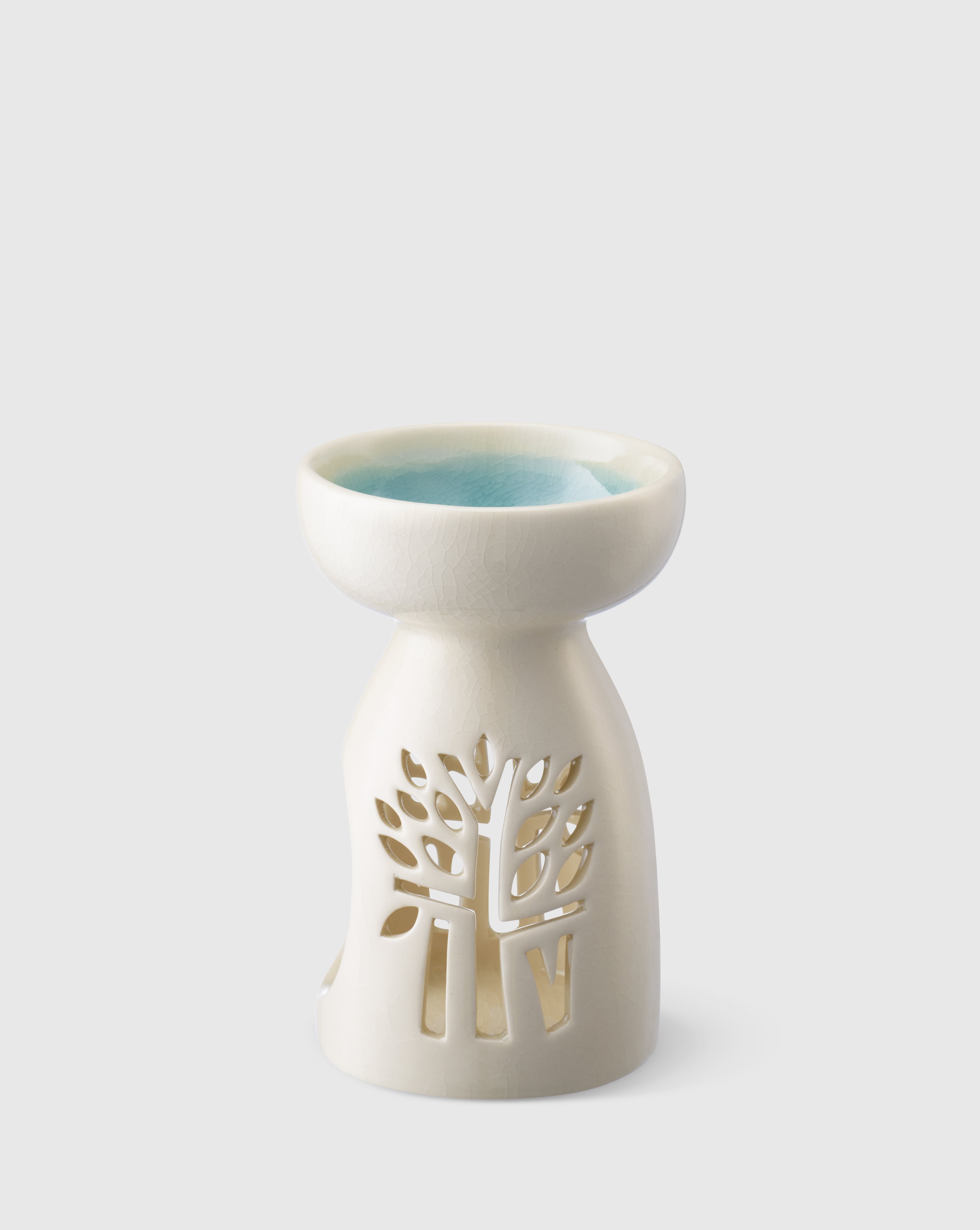 White Ceramic Oil Burner - Medium | Banyan Tree Essentials