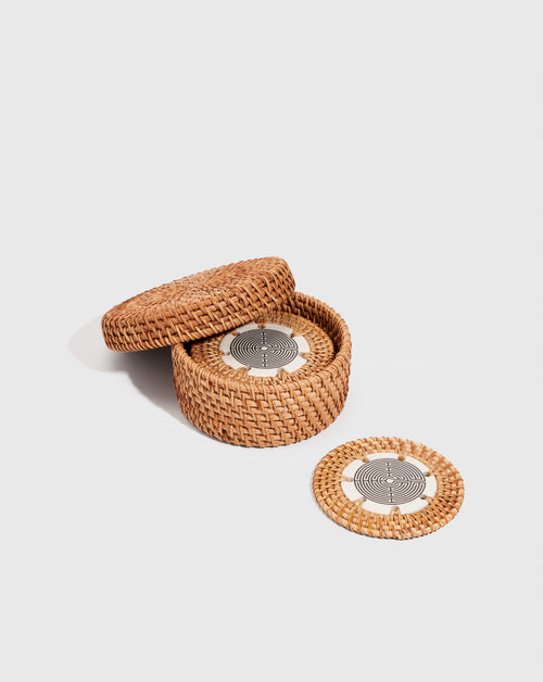 Ceramic Rattan Coasters