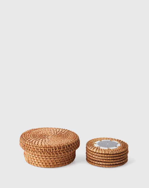 Ceramic Rattan Coasters