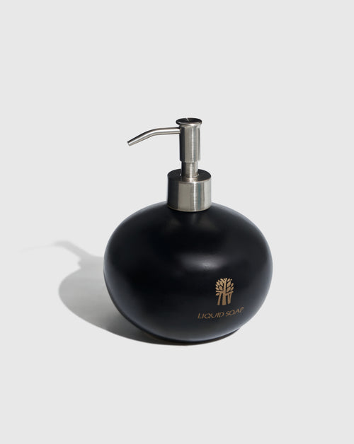 Ceramic Soap Dispenser in Black