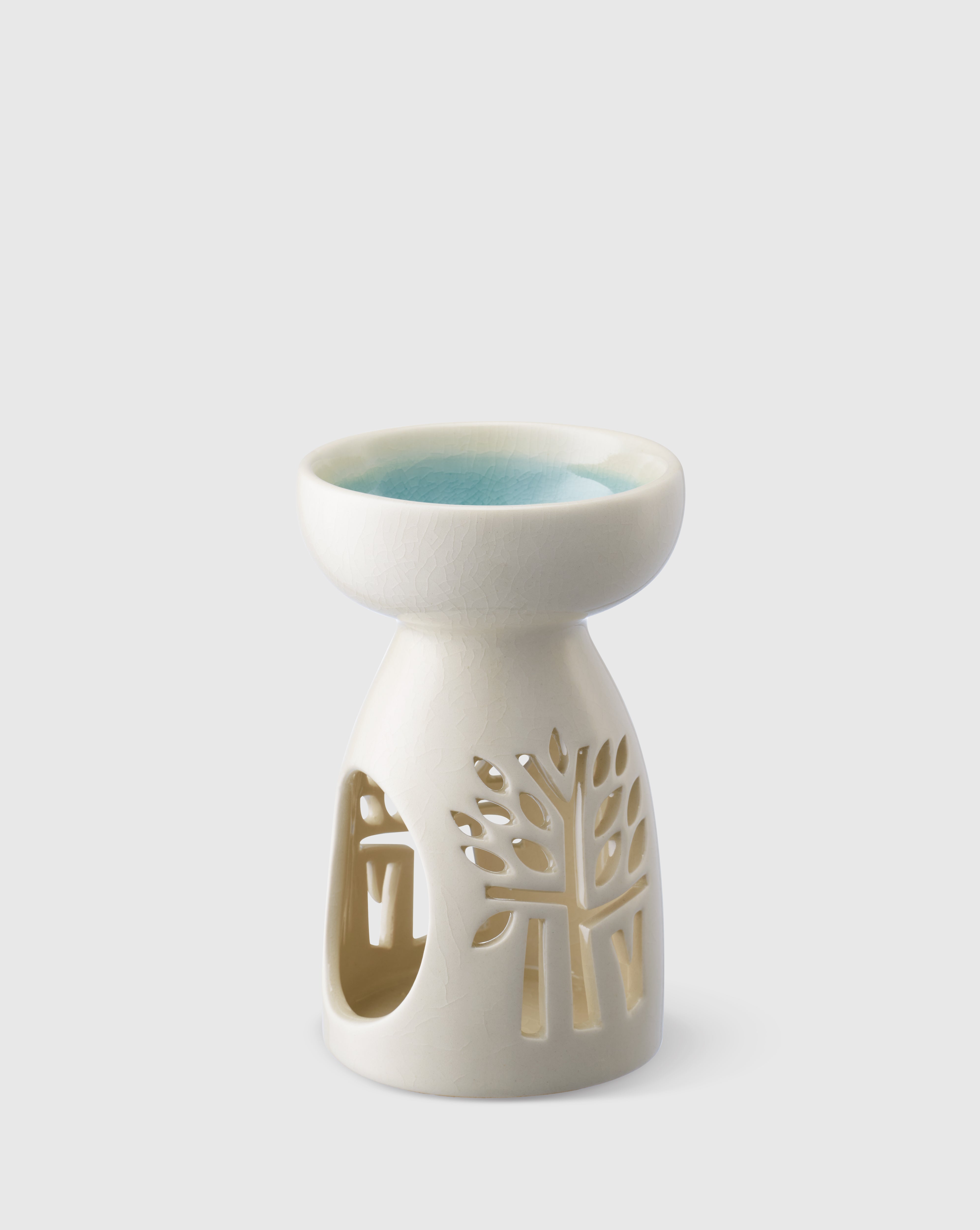 White Ceramic Oil Burner - Medium | Banyan Tree Essentials
