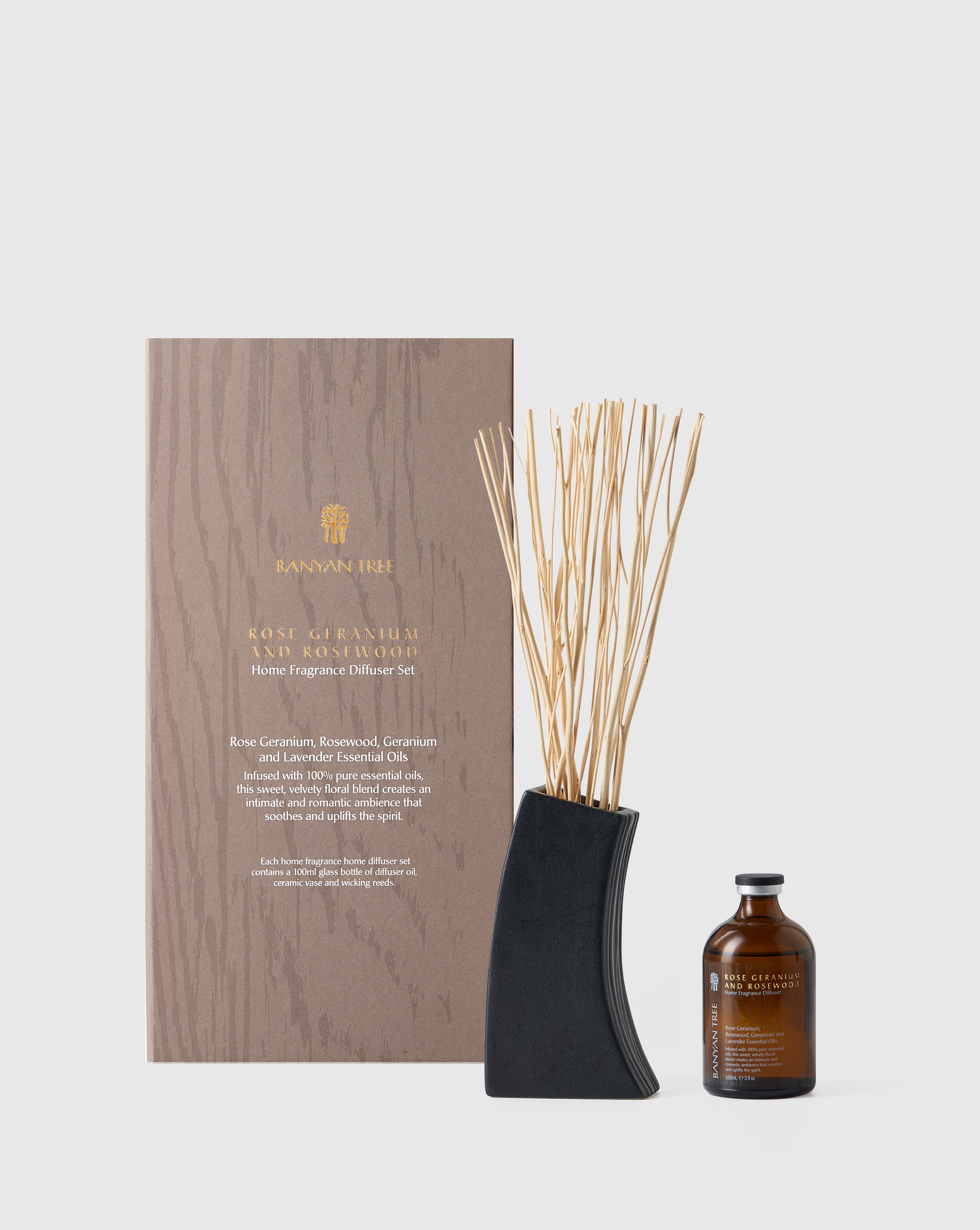 Rose Geranium and Rosewood Home Fragrance Diffuser Set – Banyan Tree ...