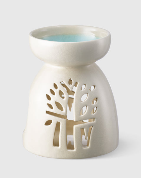 White Ceramic Oil Burner - Large | Banyan Tree Essentials