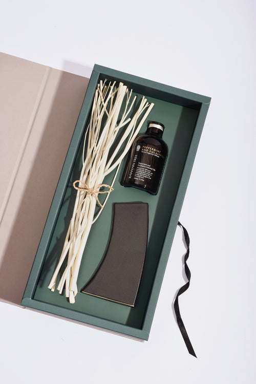 Peppermint and Eucalyptus Home Fragrance Diffuser Set - Banyan Tree Gallery