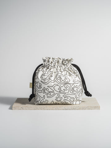 Cosmetic pouch cotton outline seaweed for Men