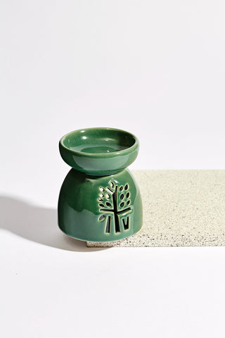 Ceramic Sugar Bowl - Celadon Green 7x8.5cm
