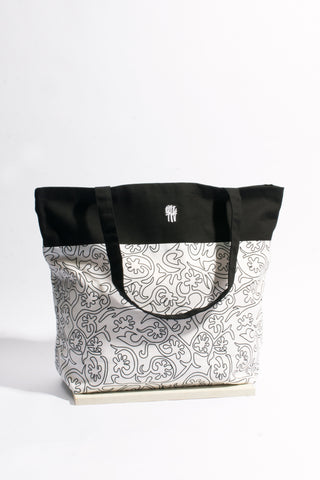 Bag beach cotton outline seaweed Lady M
