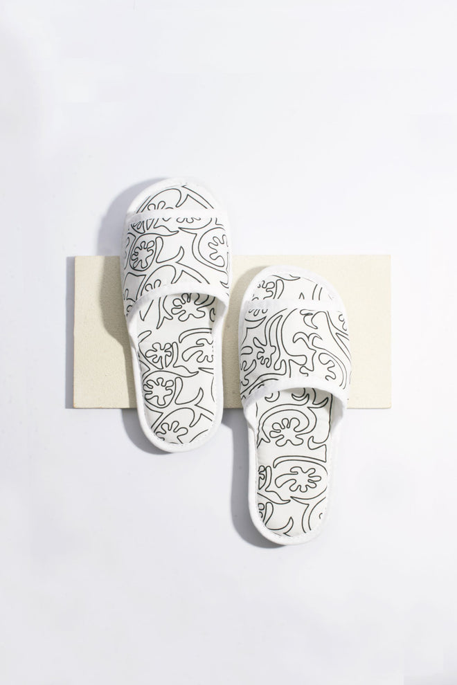 Seaweed-Inspired Cotton Slippers - For Her